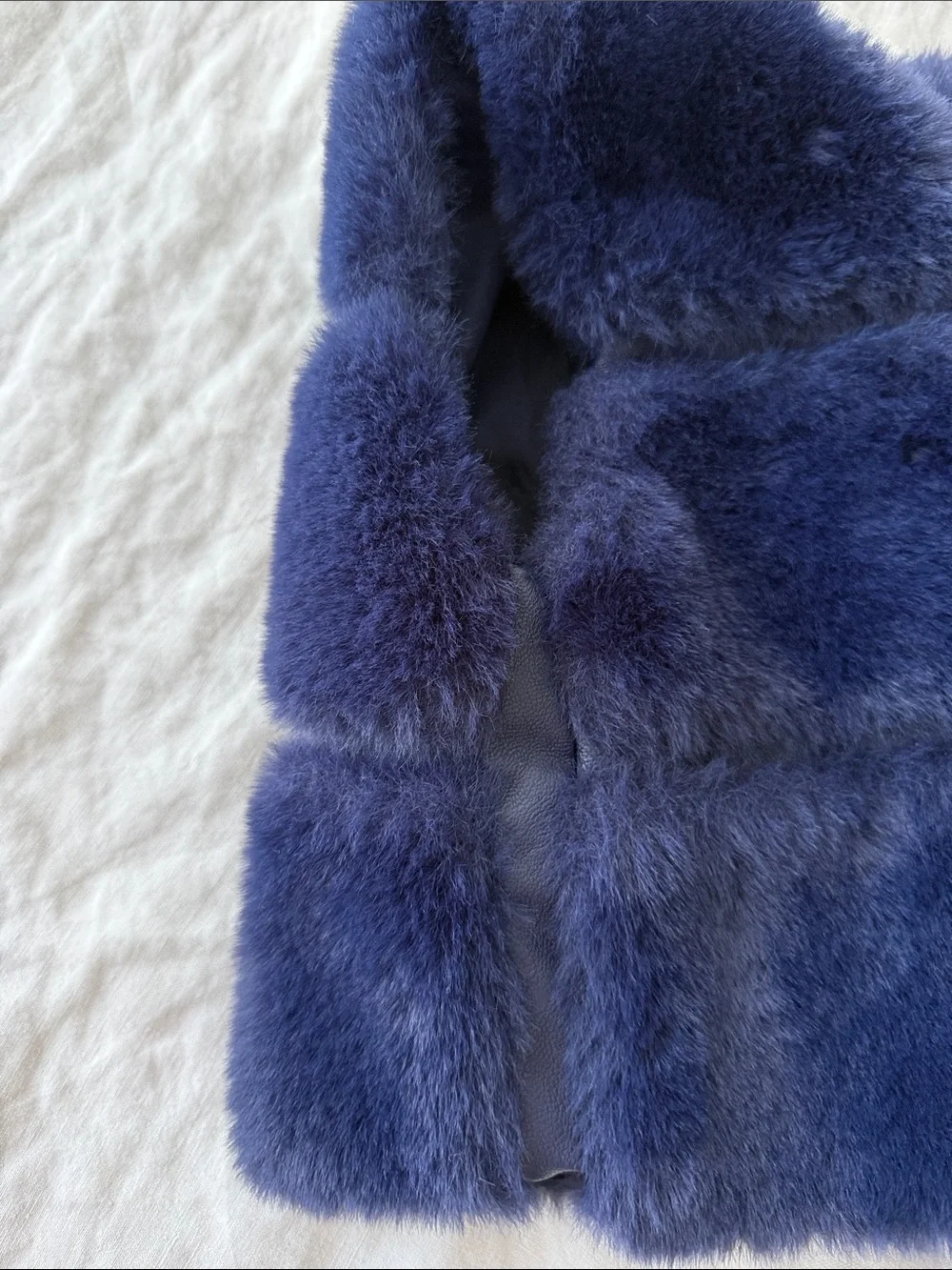 Mayoral Navy Faux Fur Puffer Vest